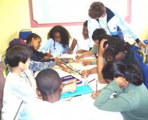Children Writing Photograph of children writing together